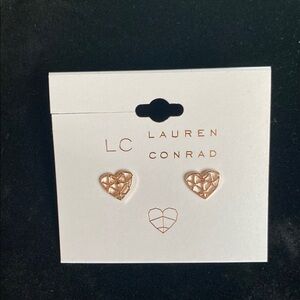 LC Lauren Conrad Gold Heart Earrings